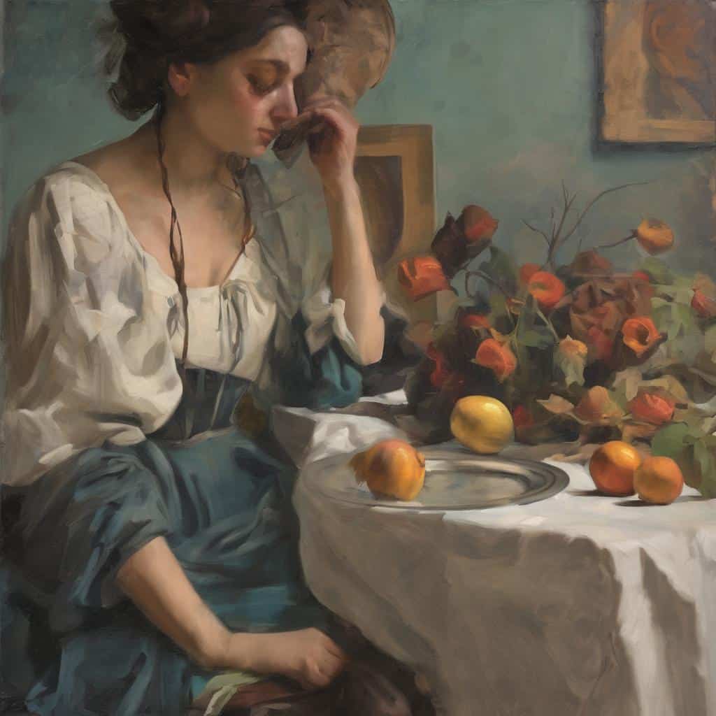 Ανθρώπινη μορφή, σεπτή καλλιτεχνική έκφραση, με λιτότητα και εκφραστικότητα, που αποτυπώνει την ήρεμη δύναμη της τέχνης και τον εσωτερικό κόσμο της ανοιχτόκαρδης γυναίκας σα μια διαχρονική εικαστική δημιουργία.